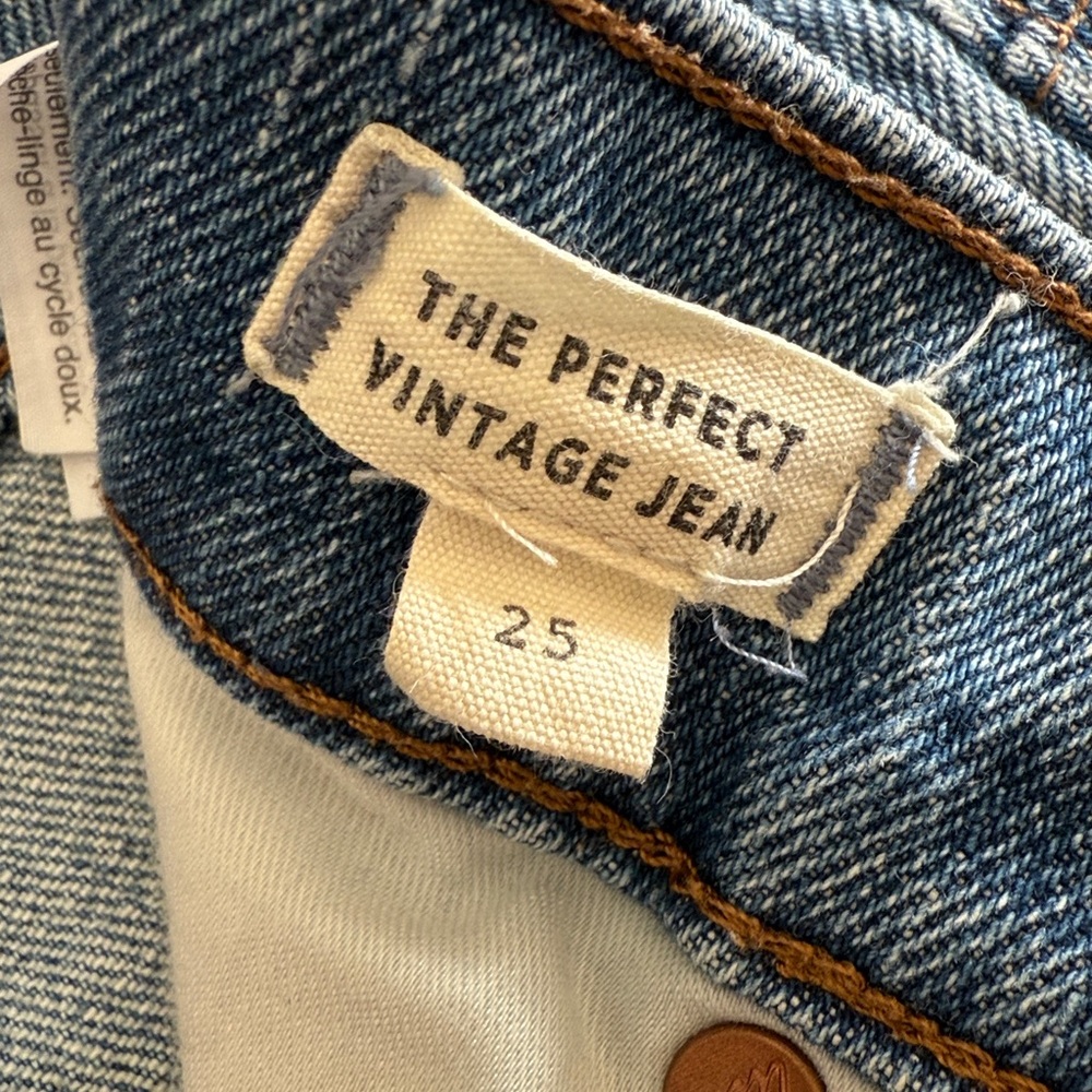 Madewell The Perfect Vintage Straight Jean in Ainsworth Wash Size 25 - Picture 7 of 12